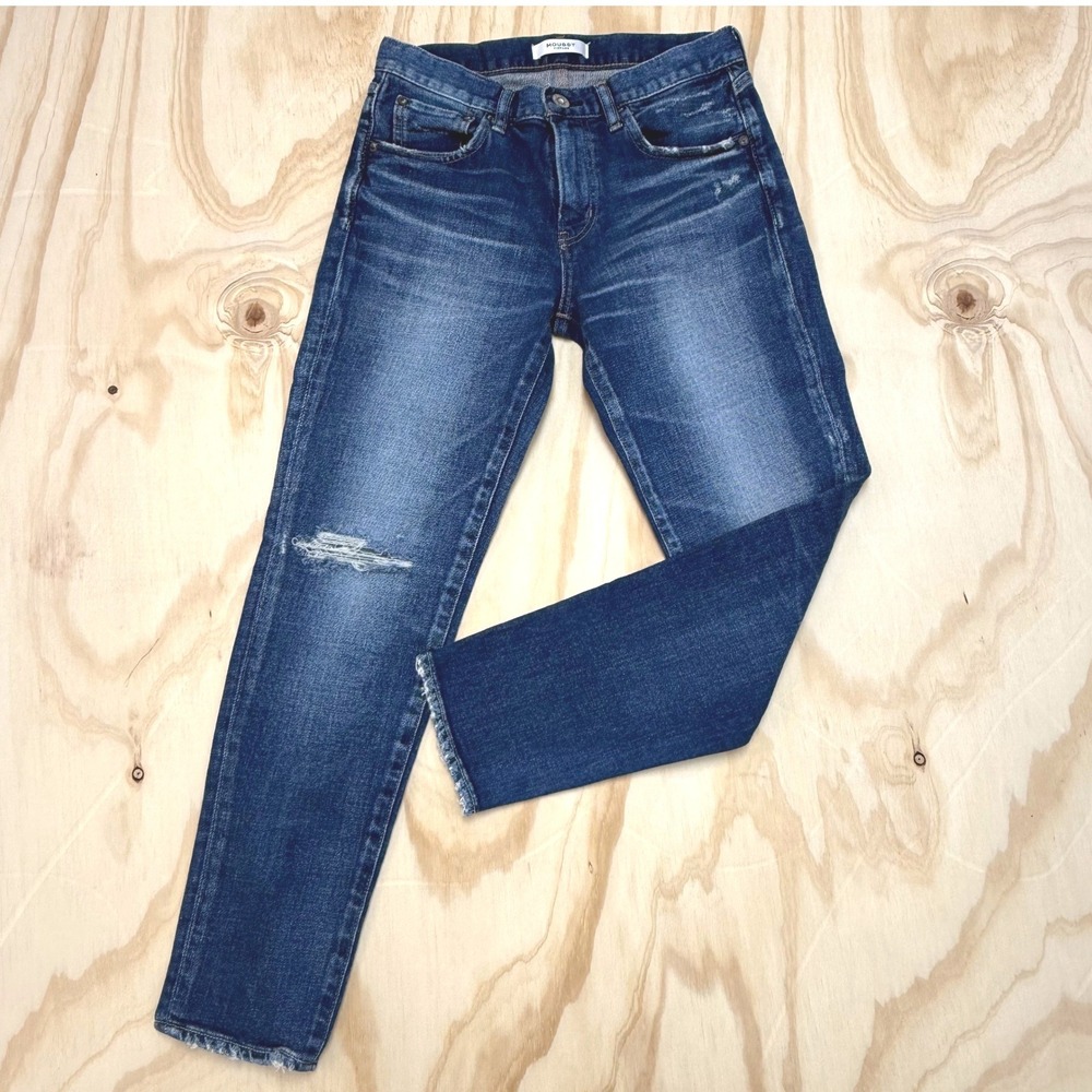 Moussy Vintage Slim Straight Distressed Jeans Blue Made in Japan Size 27